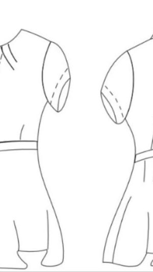 BATA GESTANTE - M. CURTA - CREPE DE SEDA